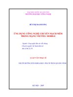 Ứng dụng công nghệ chuyển mạch mềm trong mạng Viettel Mobile