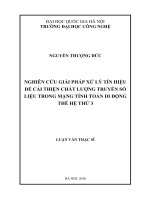 Nghiên cứu giải pháp xử lý tín hiệu để cải thiện chất lượng truyền số liệu trong mạng tính toán di động thế hệ thứ 3