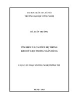 Tìm hiểu và cải tiến hệ thống kho dữ liệu trong ngân hàng