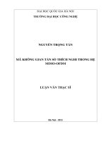 Mã không gian tần số thích nghi trong hệ MIMO - OFDM