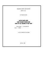 Chế độ bảo hiểm thất nghiệp trong nền kinh tế thị trường ở Việt Nam