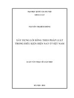 Xây dựng lối sống theo pháp luật trong điều kiện hiện nay ở Việt Nam