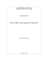 Xử lý truy vấn và quản lý giao tác trong cơ sở dữ liệu