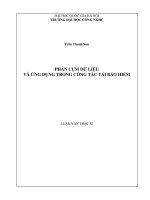 Phân cụm dữ liệu và ứng dụng trong công tác tái bảo hiểm