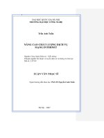 nâng cao chất lượng dịch vụ mạng internet