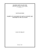 Nghiên cứu giải pháp xây dựng cơ sở dữ liệu tích hợp về thủ tục hành chính