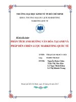 PHÂN TÍCH ẢNH HƯỞNG VĂN HÓA TẠI ANH VÀ PHÁP ĐẾN CHIẾN LƢỢC MARKETING QUỐC TẾ