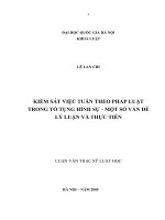 Kiểm sát việc tuân theo pháp luật trong tố tụng hình sự - Một số vấn đề lý luận và thực tiễn