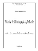 Hệ thống tìm kiếm thông tin và thuật toán đối sánh đa mẫu trong hệ thống tìm kiếm