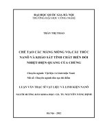 Chế tạo các màng mỏng VO2 cấu trúc nanô và khảo sát tính chất biến đổi nhiệt - điện - quang của chúng