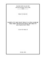 Nghiên cứu một số kỹ thuật và công nghệ để thực hiện thanh toán bằng tiền điện tử qua mạng máy tính
