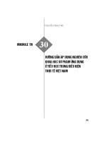 Module TH 30  Hướng dẫn áp dụng nghiên cứu khoa học sư phạm ứng dụng ở tiểu học trong điều kiện thực tế ở Việt Nam