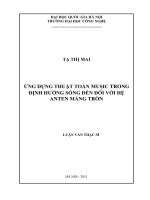 Ứng dụng thuật toán music trong định hướng sóng đến đối với hệ anten mảng tròn