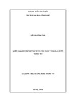 Nhận dạng khuôn mặt người và ứng dụng trong bảo toàn thông tin