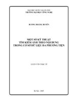 Một số kỹ thuật tìm kiếm ảnh theo nội dung trong cơ sở dữ liệu đa phương tiện