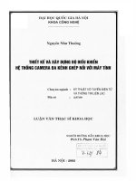Thiết kế và xây dựng bộ điều khiển hệ thống Camera đa kênh ghép nối với máy tính