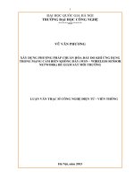 Xây dựng phương pháp chuẩn hóa đầu đo khí ứng dụng trong mạng cảm biến không dây (WSN- Wireless Sensor Network) để giám sát môi trường