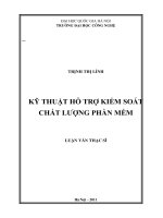 Kỹ thuật hỗ trợ kiểm soát chất lượng phần mềm