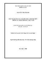 Bảo vệ quyền của người chưa thành niên trong tư pháp hình sự Việt Nam