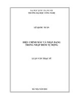 Hiệu chỉnh mẫu và nhận dạng trong nhập điểm tự động