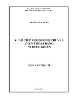 Giao tiếp với đường truyền điện thoại bằng vi điều khiển