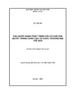 Các nước đang phát triển với cơ chế giải quyết tranh chấp của tổ chức Thương mại Thế giới
