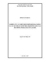 Nghiên cứu các biện pháp phối hợp hoạt động và các kỹ thuật giảm nhẹ ảnh hưởng giữa các hệ thống Wimax dải tần 2-11 GHZ