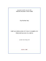 Chế tạo chấm lượng vàng và nghiên cứu tính chất quang của chúng