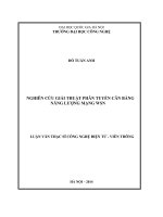 Nghiên cứu giải thuật phân tuyến cân bằng năng lượng mạng WSN