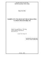 Nghiên cứu ứng dụng kỹ thuật đo lường và phân tích tín hiệu số