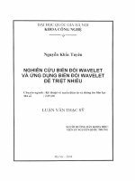 Nghiên cứu biến đổi WAVELET và ứng dụng biến đổi WAVELET để triệt nhiễu
