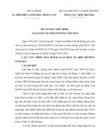 ĐỀ CƯƠNG GIỚI THIỆU LUẬT BẢO VỆ MÔI TRƯỜNG NĂM 2014