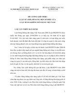ĐỀ CƯƠNG GIỚI THIỆU LUẬT SỬA ĐỔI, BỔ SUNG MỘT SỐ ĐIỀU CỦA LUẬT HÀNG KHÔNG DÂN DỤNG VIỆT NAM