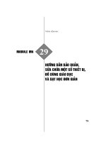 Module Mầm non 29: Hướng dẫn bảo quản, sửa chữa một số thiết bị, đồ dùng giáo dục và dạy học cơ bản  Trần Yến Mai