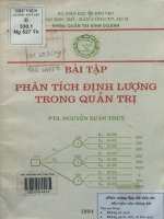 Bài tập phân tích định lượng trong quản trị