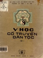 Y học cổ truyền dân tộc. Tập 1
