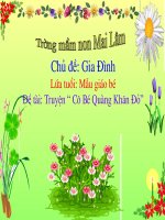 slide thuyết trình TRUYỆN CÔ BÉ QUÀNG KHĂN ĐỎ