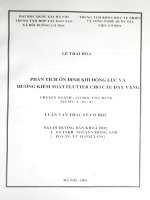 Phân tích ổn định khí động lực và hướng kiểm soát FLUTTER cho cầu dây văng