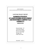 Business strategy of Hanoi housing development and investment company No.5 - Handico 5 - period 2011-2015