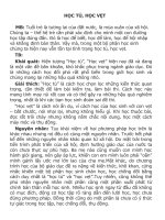 Học tủ, học vẹt và học đi đôi với hành