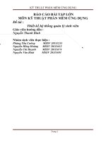 thiết kế hệ thống quản lý sinh viên