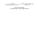 ĐỀ CƯƠNG GIỚI THIỆU  LUẬT KHOA HỌC VÀ CÔNG NGHỆ NĂM 2013