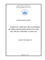 Nghiên cứu thiết kế, chế tạo mô hình hệ thống phanh chống hãm cứng (ABS) kết nối máy tính phục vụ đào tạo