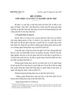 ĐỀ CƯƠNG GIỚI THIỆU LUẬT BẦU CỬ ĐẠI BIỂU QUỐC HỘI NĂM 2006