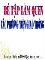 slide thuyết trình BÉ LÀM QUEN VỚI PHƯƠNG TIỆN GIAO THÔNG