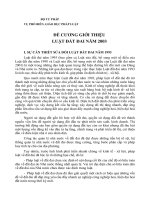 ĐỀ CƯƠNG GIỚI THIỆU LUẬT ĐẤT ĐAI NĂM 2003