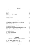 Nghiên cứu, đánh giá hệ thống chỉ tiêu phát triển bền vững và đề xuất khả năng áp dụng trong quá trình thực hiện Chương trình nghị sự 21 ở Việt Nam