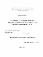 A study on electronic banking the case of Bank for Investment and Development of Vietnam