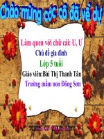 slide thuyết trình LÀM QUEN VỚI CHỮ CÁI U,Ư