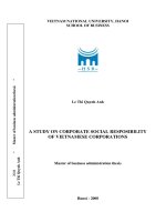 study on corporate social responsibility of Vietnamese Corporations (Nghiên cứu về trách nhiệm xã hội của Tổng Công ty Việt Nam)